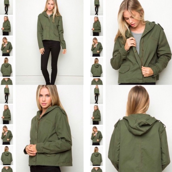 Brandy Melville Army Green Utility Jacket - Picture 8 of 8